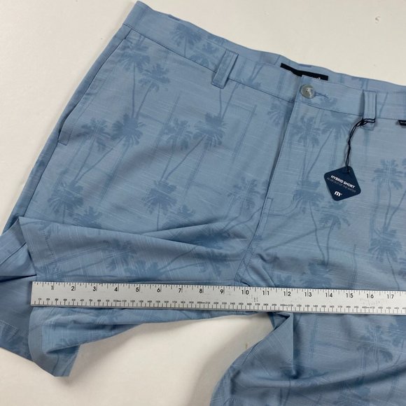 NWT Travis Mathew Smooth Talker Shorts Mens Size 38 Blue Golf Flat Front Stretch - Picture 14 of 15